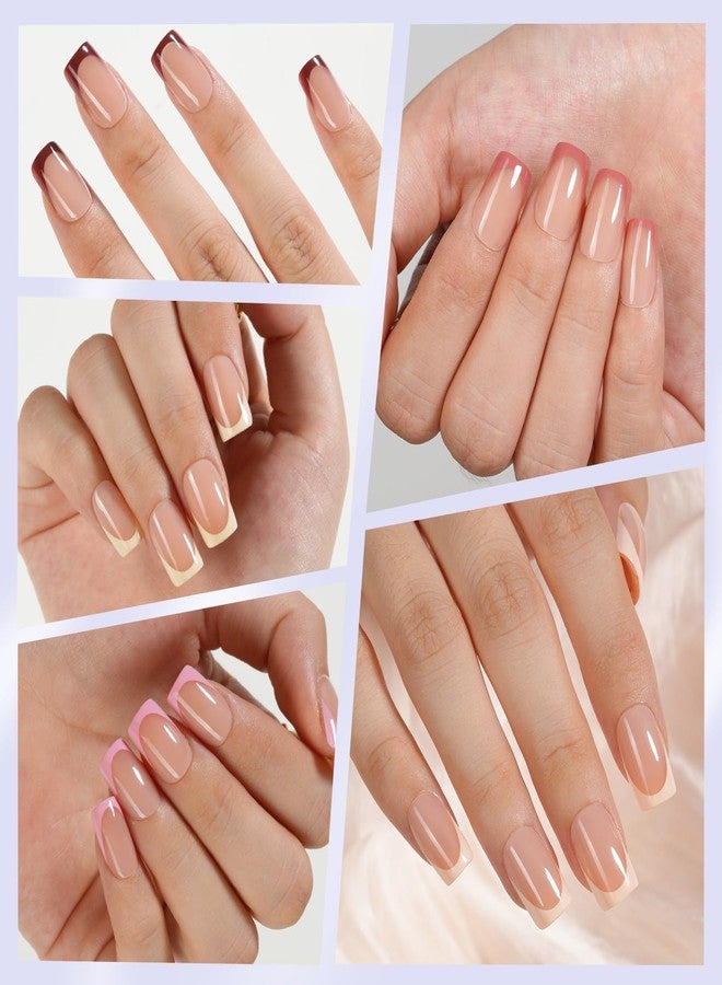 Misssix French Tip Press On Nails, 160Pcs French Gel Nail Tips Short Square, Soft Gel Fake Nails, X-BASIC Tips Starter Kit for Nail Art DIY 16 Sizes - Image 4